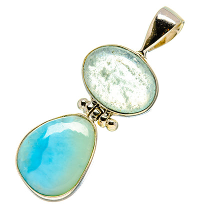 Larimar, Aquamarine Pendants handcrafted by Ana Silver Co - PD757692