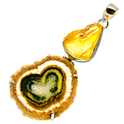 Solar Quartz, Citrine Pendants handcrafted by Ana Silver Co - PD757704