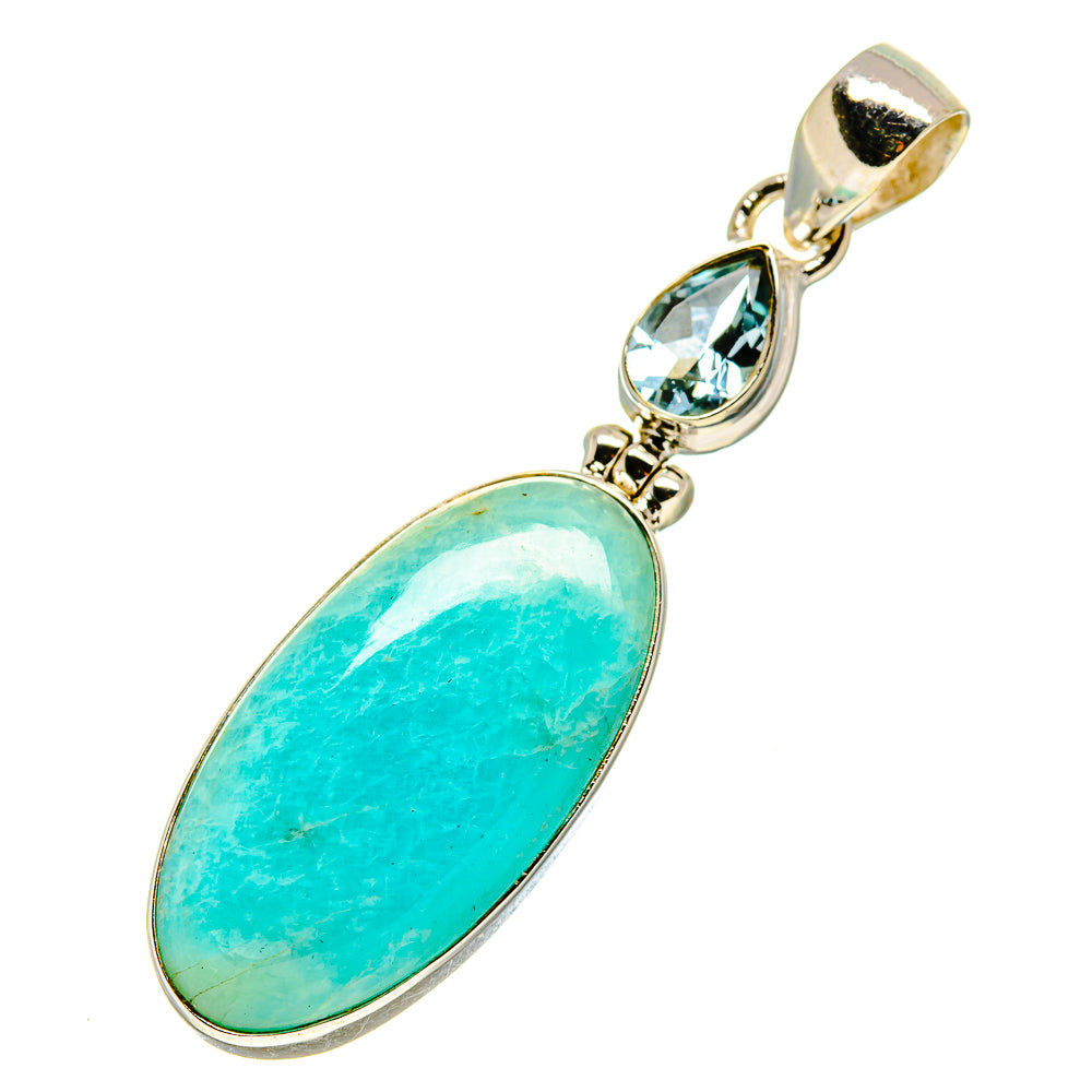 Larimar, Blue Topaz Pendants handcrafted by Ana Silver Co - PD757708
