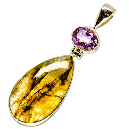 Labradorite, Amethyst Pendants handcrafted by Ana Silver Co - PD757723