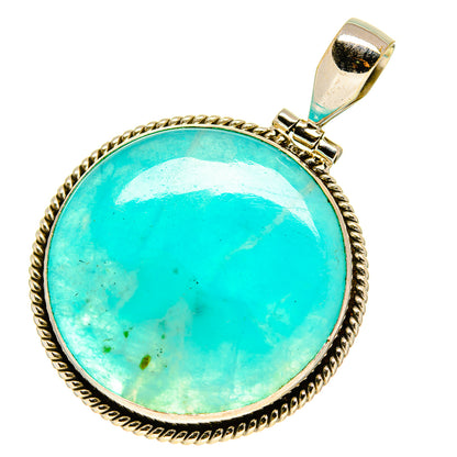 Peruvian Amazonite Pendants handcrafted by Ana Silver Co - PD757727