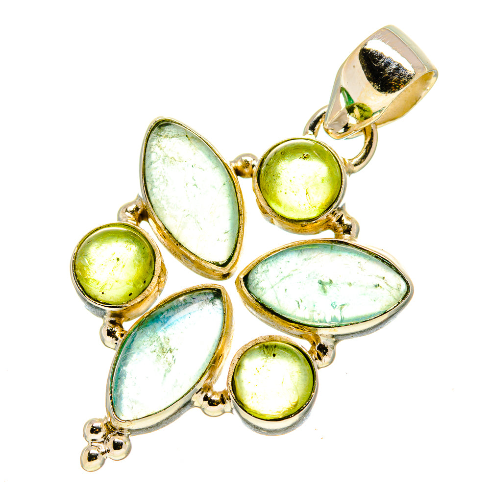 Green Fluorite, Peridot Pendants handcrafted by Ana Silver Co - PD757743