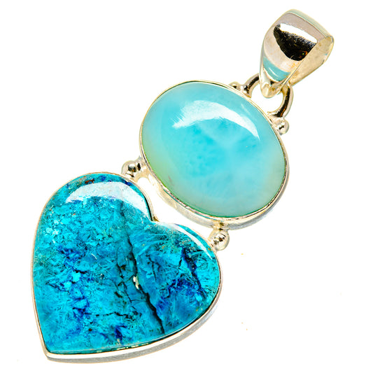 Shattuckite, Larimar Pendants handcrafted by Ana Silver Co - PD757747