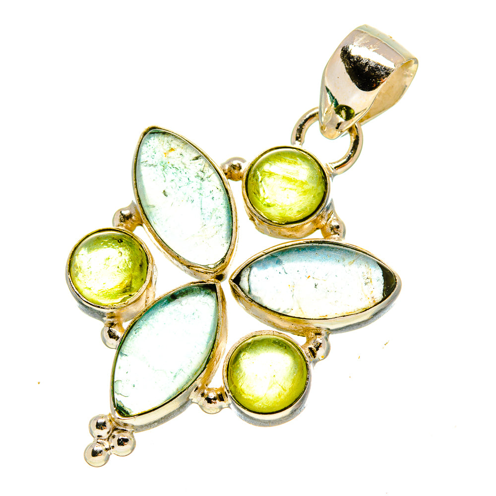 Green Fluorite, Peridot Pendants handcrafted by Ana Silver Co - PD757760