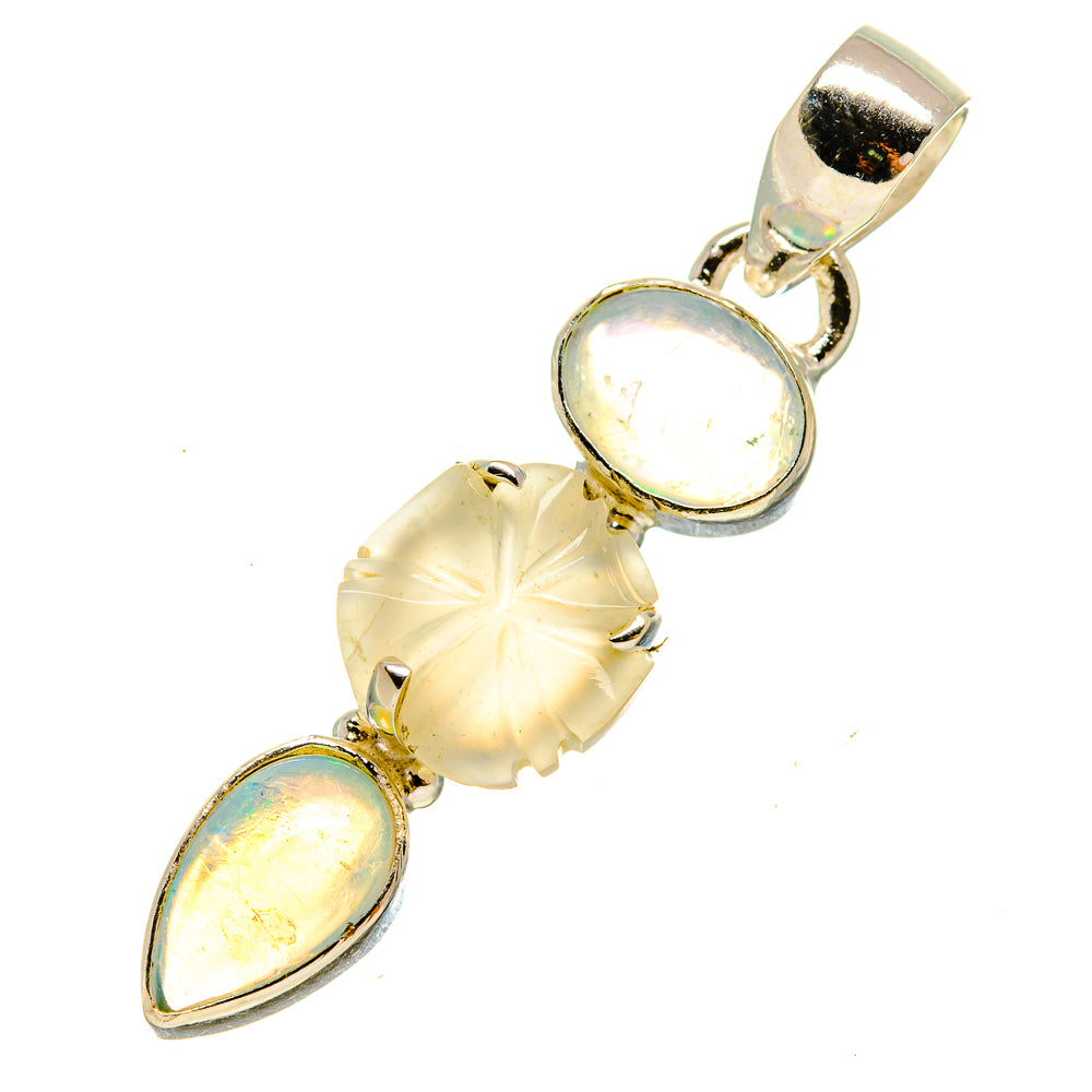 Moonstone, Ethiopian Opal Pendants handcrafted by Ana Silver Co - PD757765