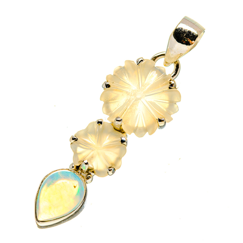 Moonstone, Ethiopian Opal Pendants handcrafted by Ana Silver Co - PD757766