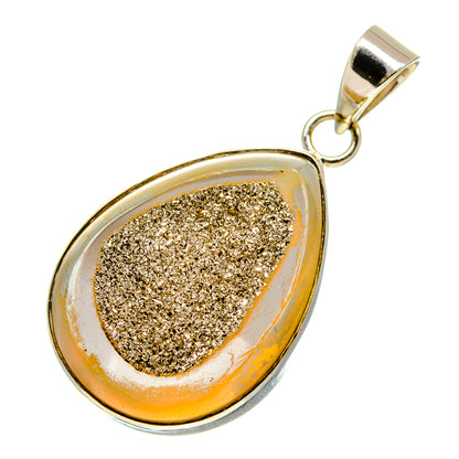 Pyrite Druzy Pendants handcrafted by Ana Silver Co - PD757773