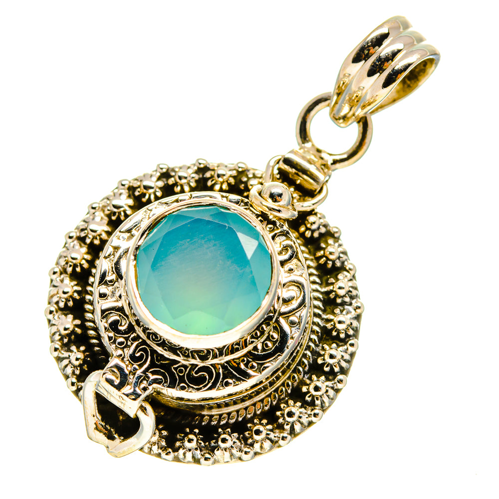 Aqua Chalcedony Pendants handcrafted by Ana Silver Co - PD757782