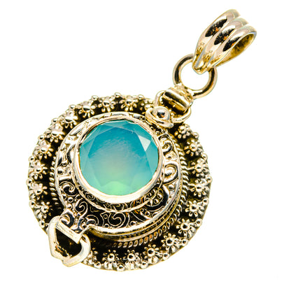 Aqua Chalcedony Pendants handcrafted by Ana Silver Co - PD757782