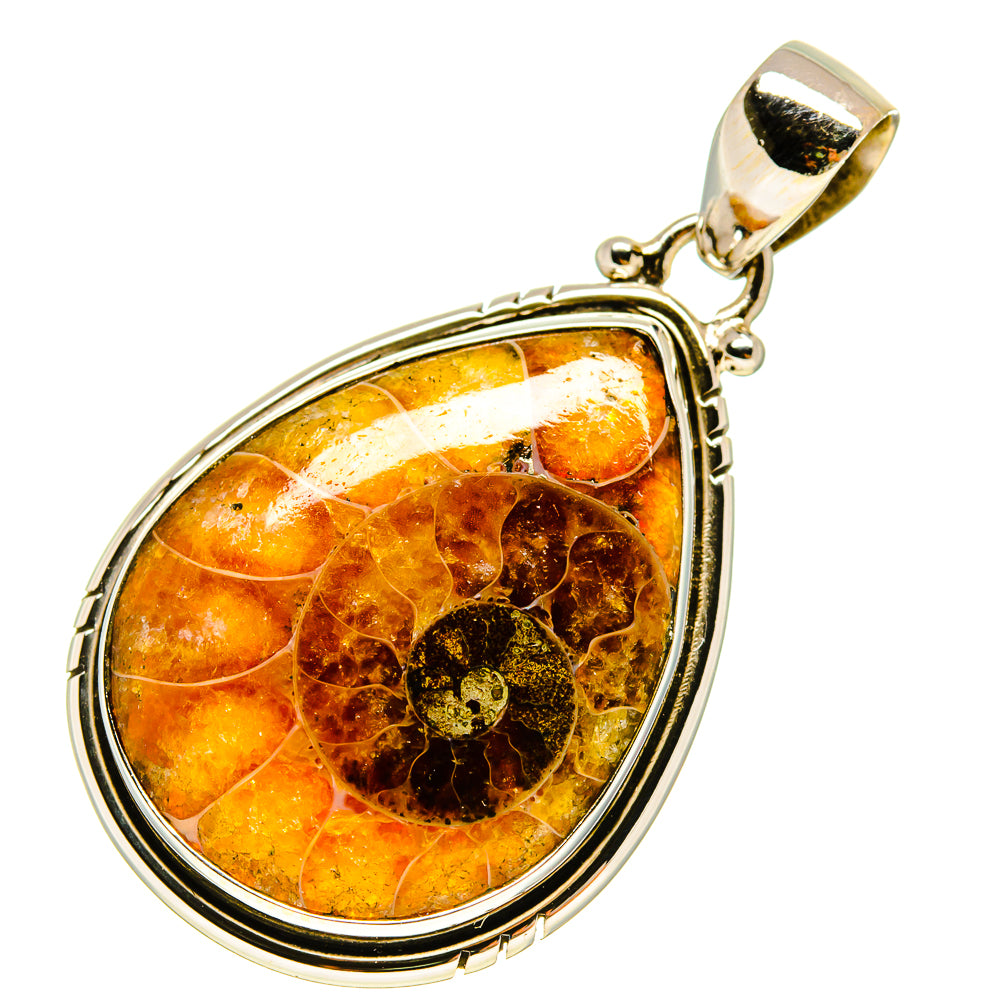 Ammonite Fossil Pendants handcrafted by Ana Silver Co - PD757796
