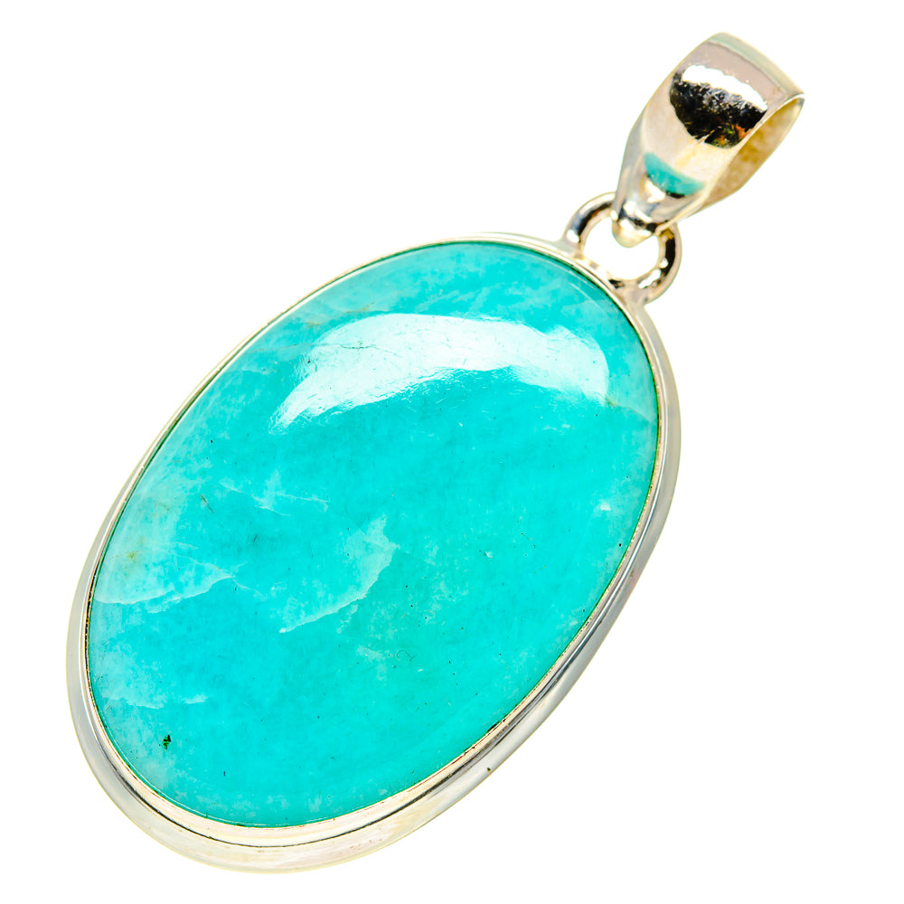 Peruvian Amazonite Pendants handcrafted by Ana Silver Co - PD757798