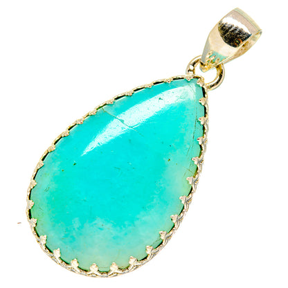 Peruvian Amazonite Pendants handcrafted by Ana Silver Co - PD757799