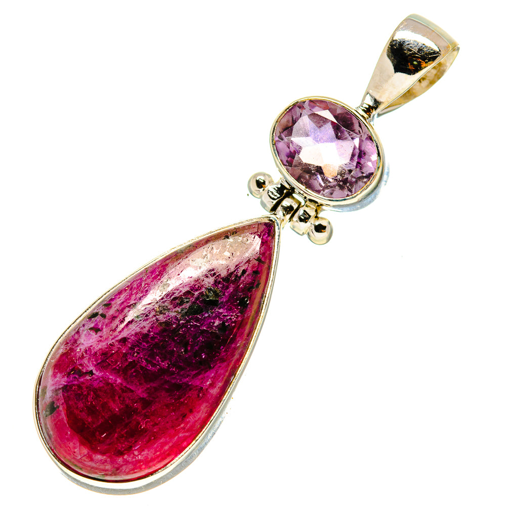 Ruby Zoisite, Amethyst Pendants handcrafted by Ana Silver Co - PD757817