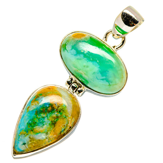 Peruvian Opal Pendants handcrafted by Ana Silver Co - PD757821