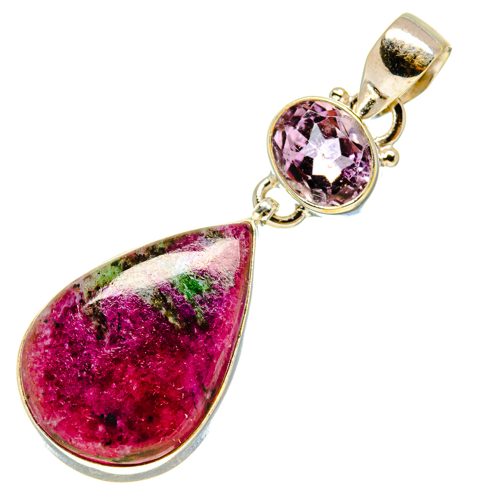 Ruby Zoisite Pendants handcrafted by Ana Silver Co - PD757825