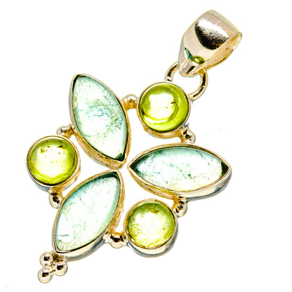 Blue Fluorite Pendants handcrafted by Ana Silver Co - PD757828