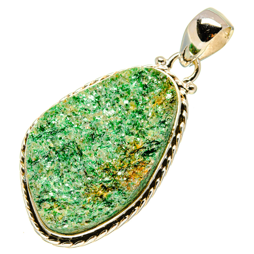 Green Fuchsite Pendants handcrafted by Ana Silver Co - PD757830