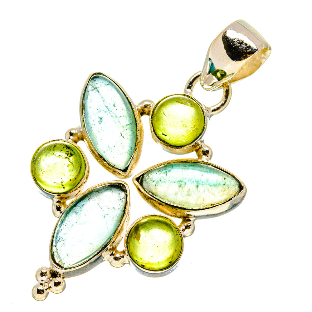 Blue Fluorite Pendants handcrafted by Ana Silver Co - PD757834