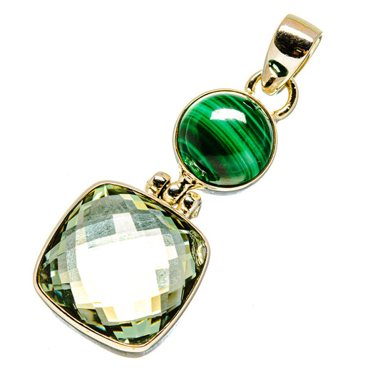 Green Amethyst Pendants handcrafted by Ana Silver Co - PD757840