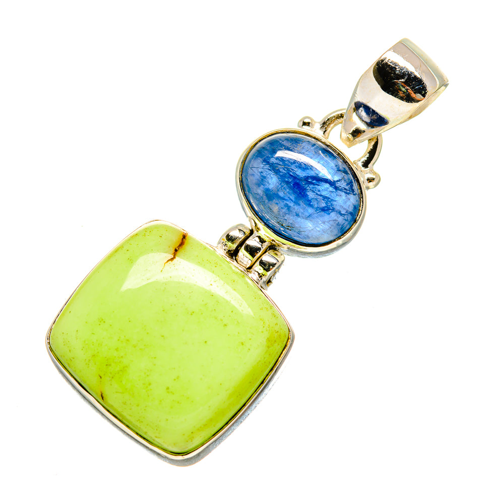 Lemon Chrysoprase Pendants handcrafted by Ana Silver Co - PD757850