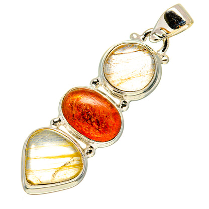 Rutilated Quartz Pendants handcrafted by Ana Silver Co - PD757851