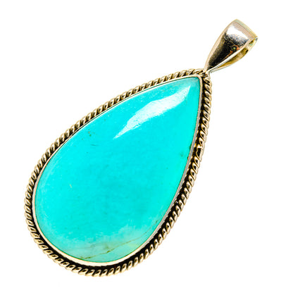 Peruvian Amazonite Pendants handcrafted by Ana Silver Co - PD757855
