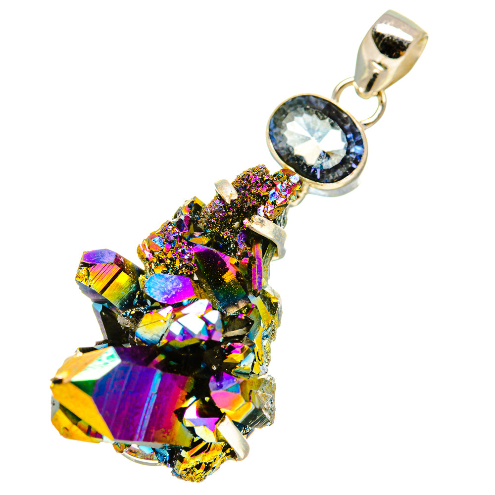Titanium Sunshine Druzy Pendants handcrafted by Ana Silver Co - PD757859