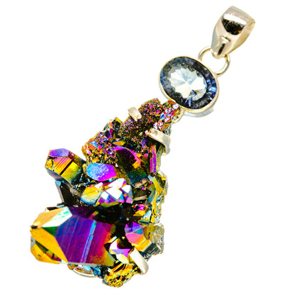 Titanium Sunshine Druzy Pendants handcrafted by Ana Silver Co - PD757859
