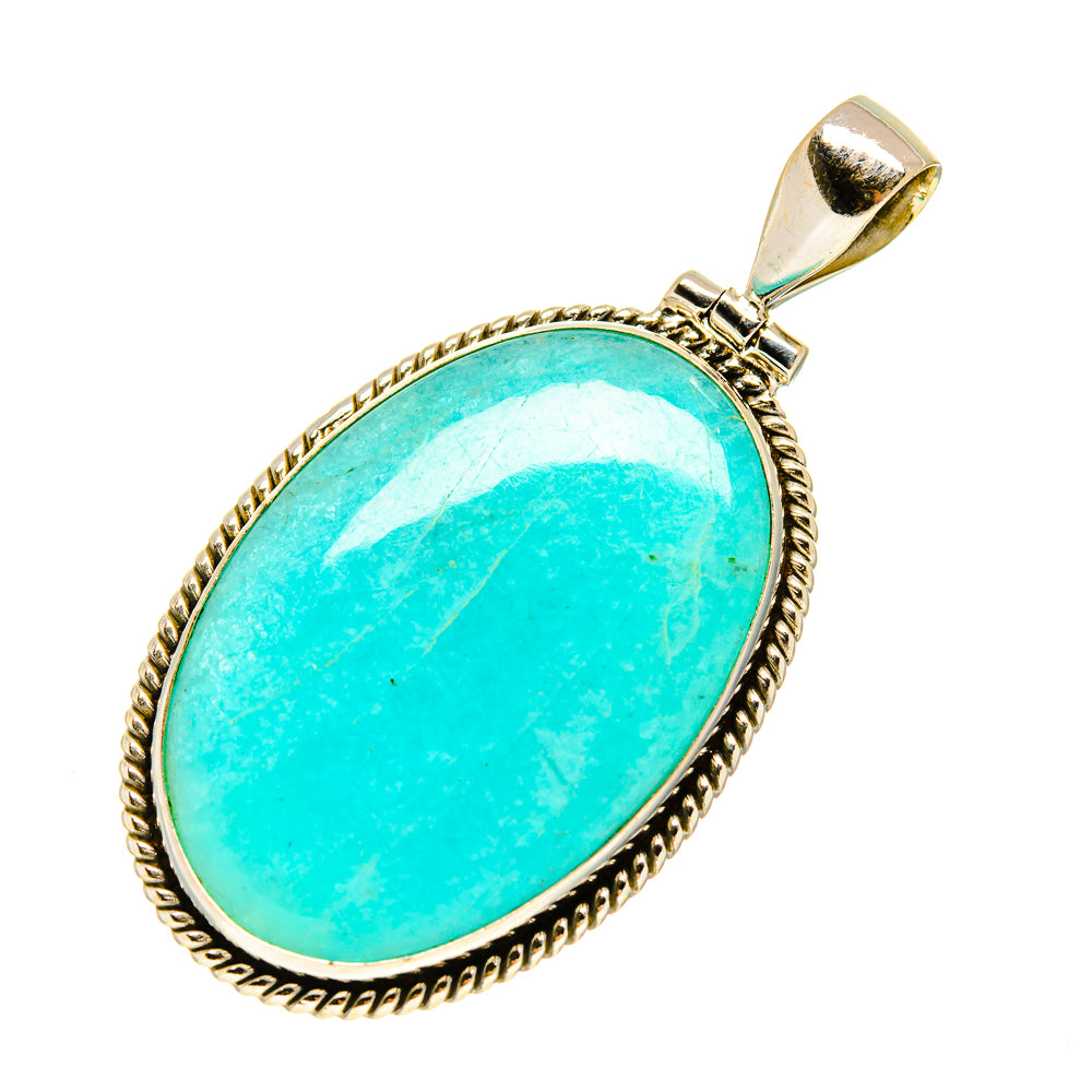 Peruvian Amazonite Pendants handcrafted by Ana Silver Co - PD757870