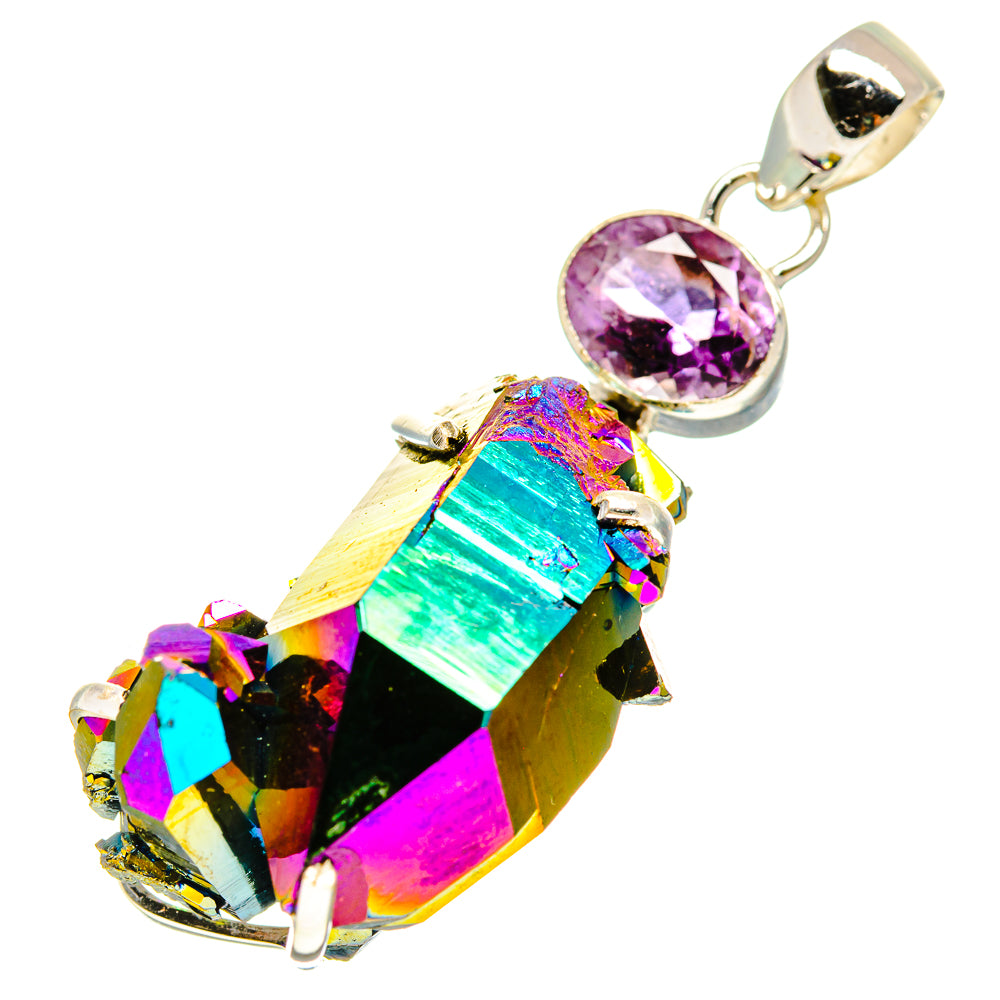 Titanium Sunshine Druzy Pendants handcrafted by Ana Silver Co - PD757879