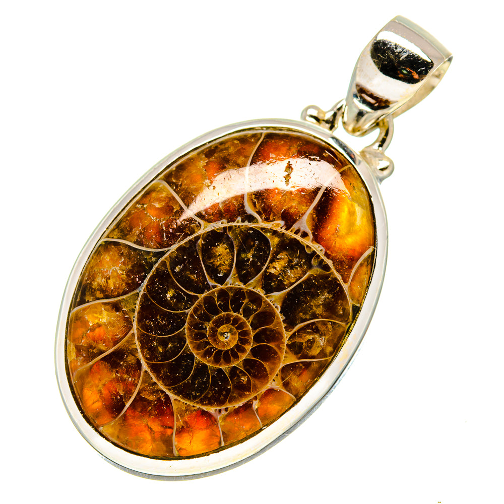 Ammonite Fossil Pendants handcrafted by Ana Silver Co - PD757884