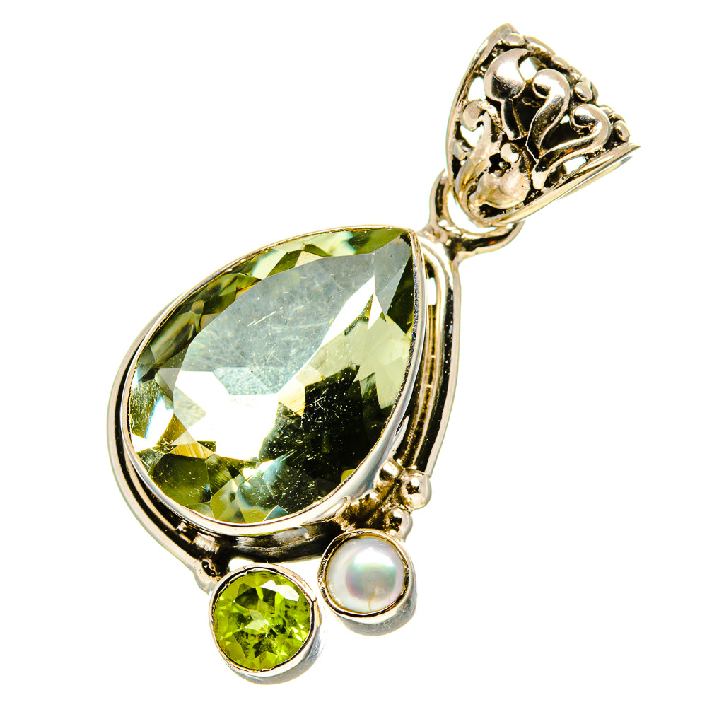 Green Amethyst Pendants handcrafted by Ana Silver Co - PD757892