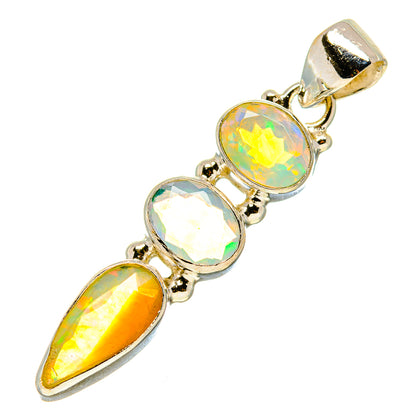 Ethiopian Opal Pendants handcrafted by Ana Silver Co - PD757898