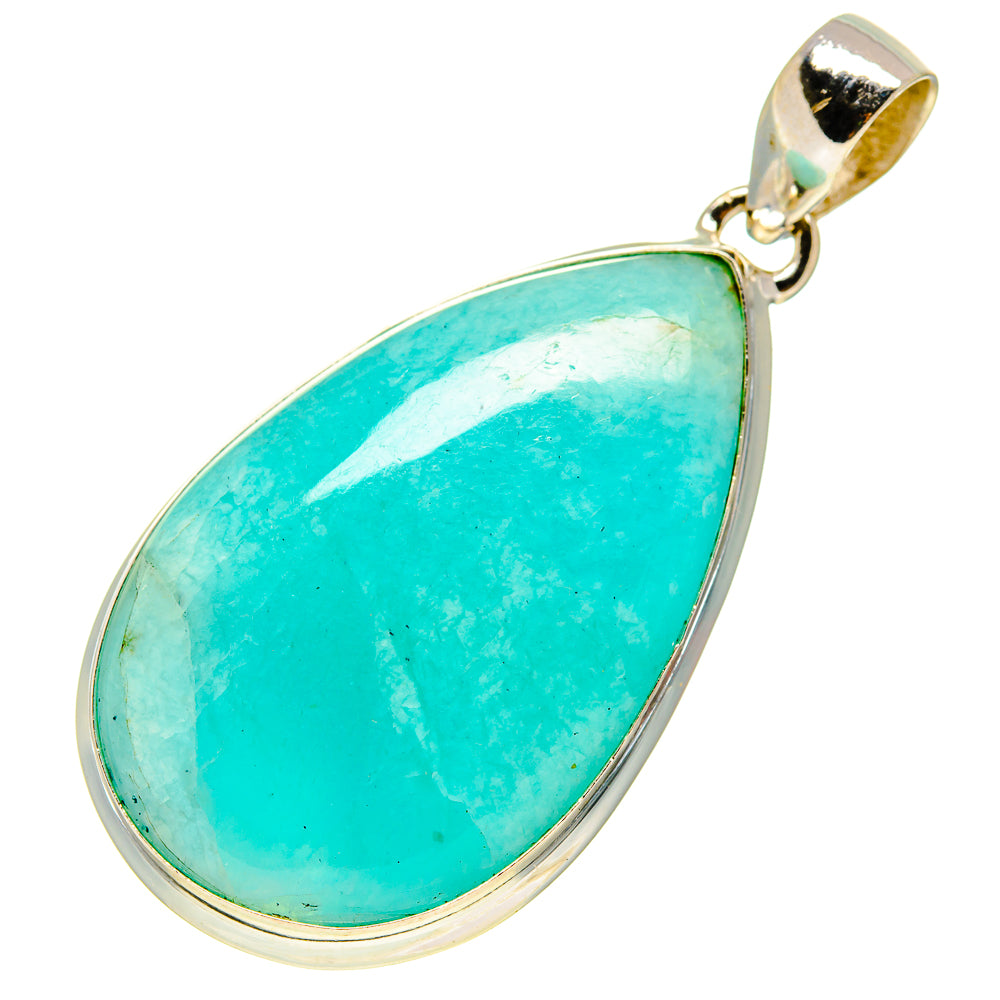Peruvian Amazonite Pendants handcrafted by Ana Silver Co - PD757911