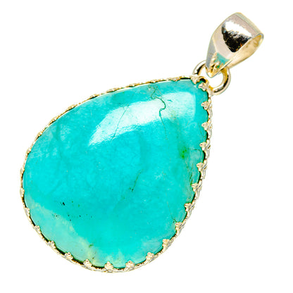 Peruvian Amazonite Pendants handcrafted by Ana Silver Co - PD757912