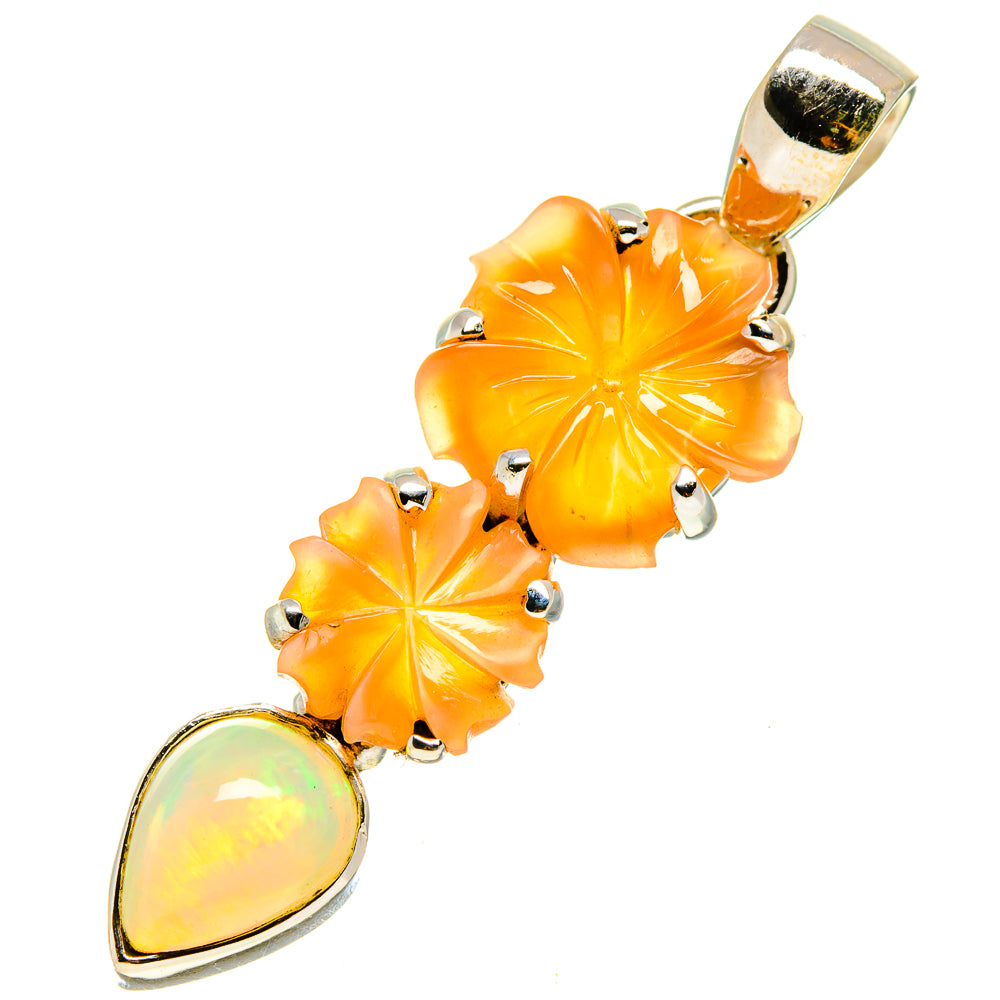 Peach Moonstone Pendants handcrafted by Ana Silver Co - PD757921