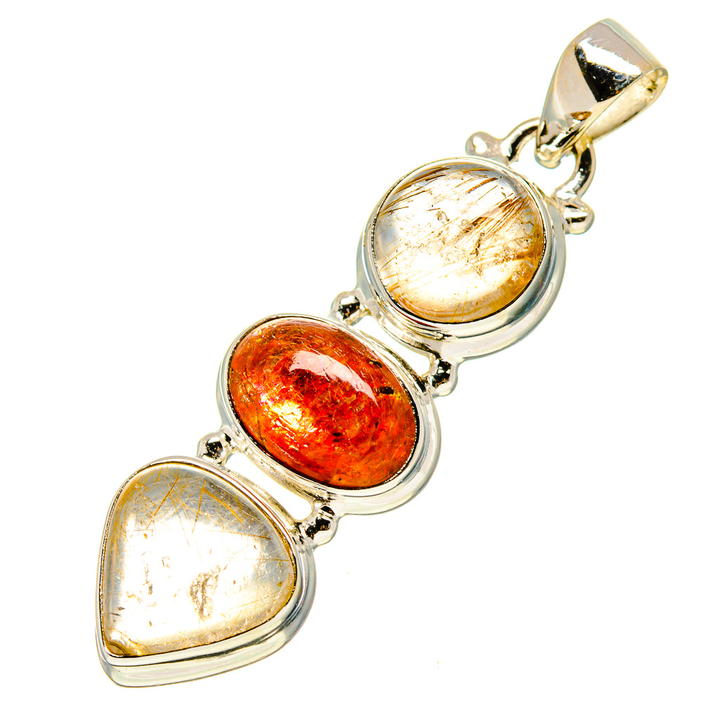 Rutilated Quartz Pendants handcrafted by Ana Silver Co - PD757923