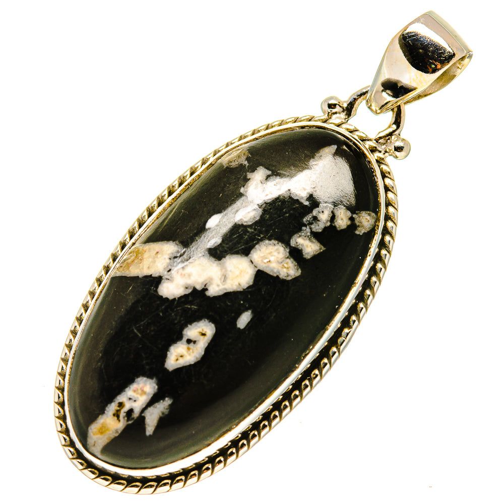 Chrysanthemum Stone Pendants handcrafted by Ana Silver Co - PD757930
