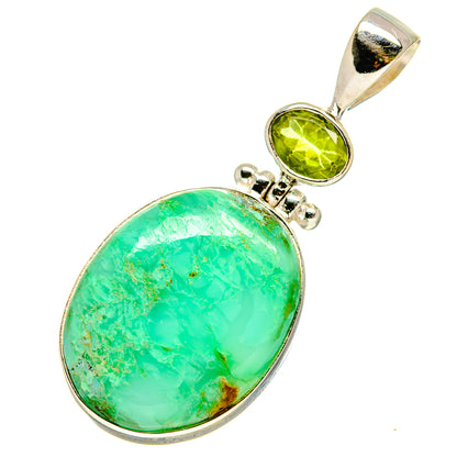 Peruvian Amazonite Pendants handcrafted by Ana Silver Co - PD757932