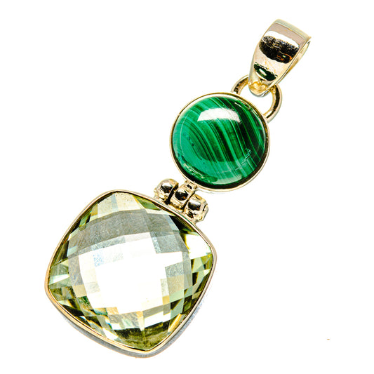 Green Amethyst Pendants handcrafted by Ana Silver Co - PD757940