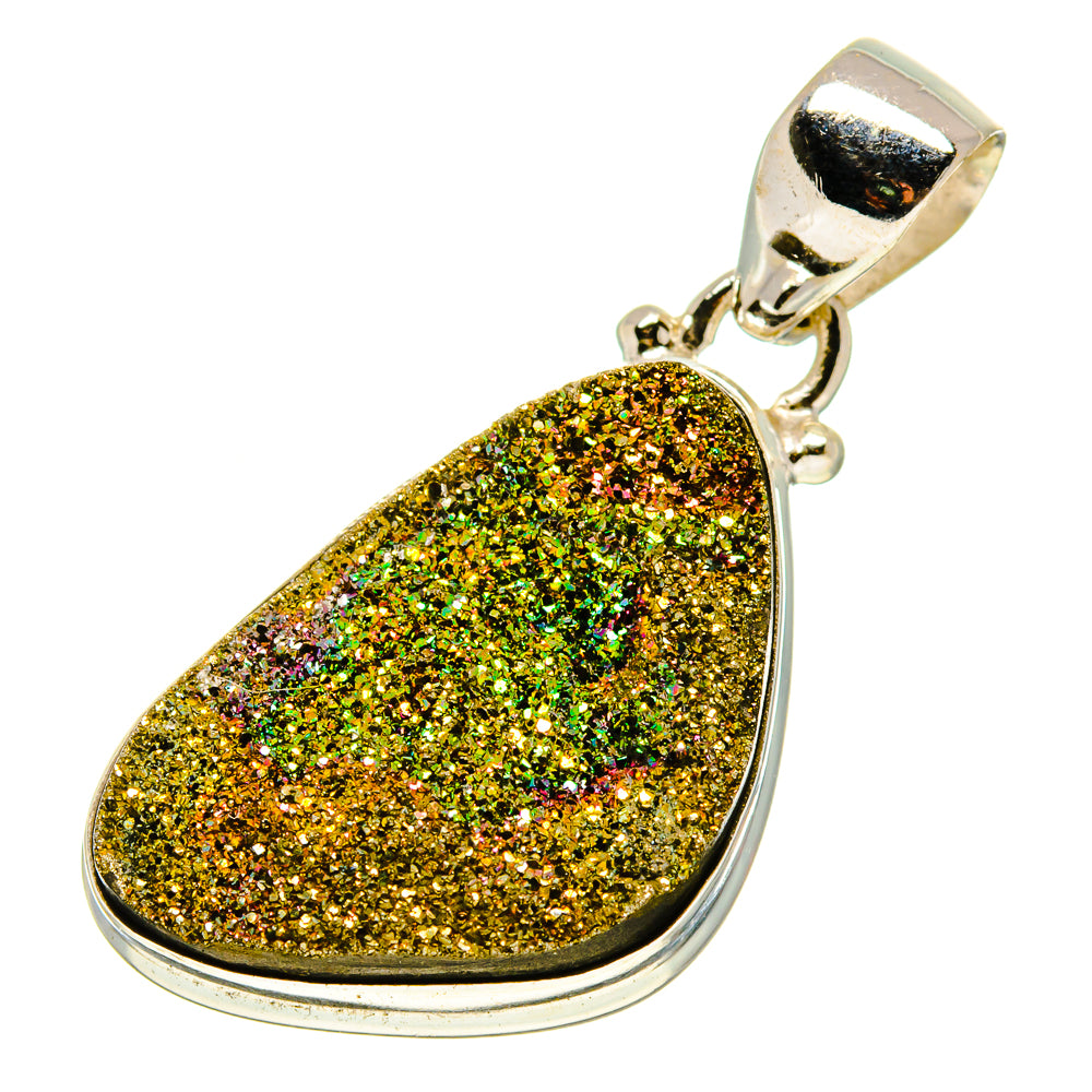 Spectro Pyrite Druzy Pendants handcrafted by Ana Silver Co - PD757952