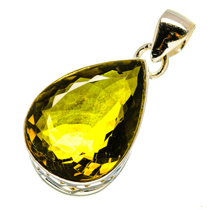 Olive Quartz Pendants handcrafted by Ana Silver Co - PD757954