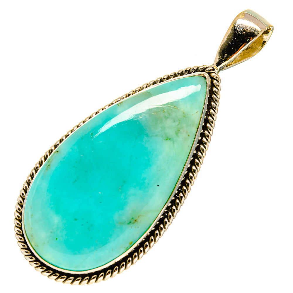 Peruvian Amazonite Pendants handcrafted by Ana Silver Co - PD757961
