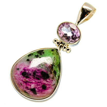 Ruby Zoisite Pendants handcrafted by Ana Silver Co - PD757971
