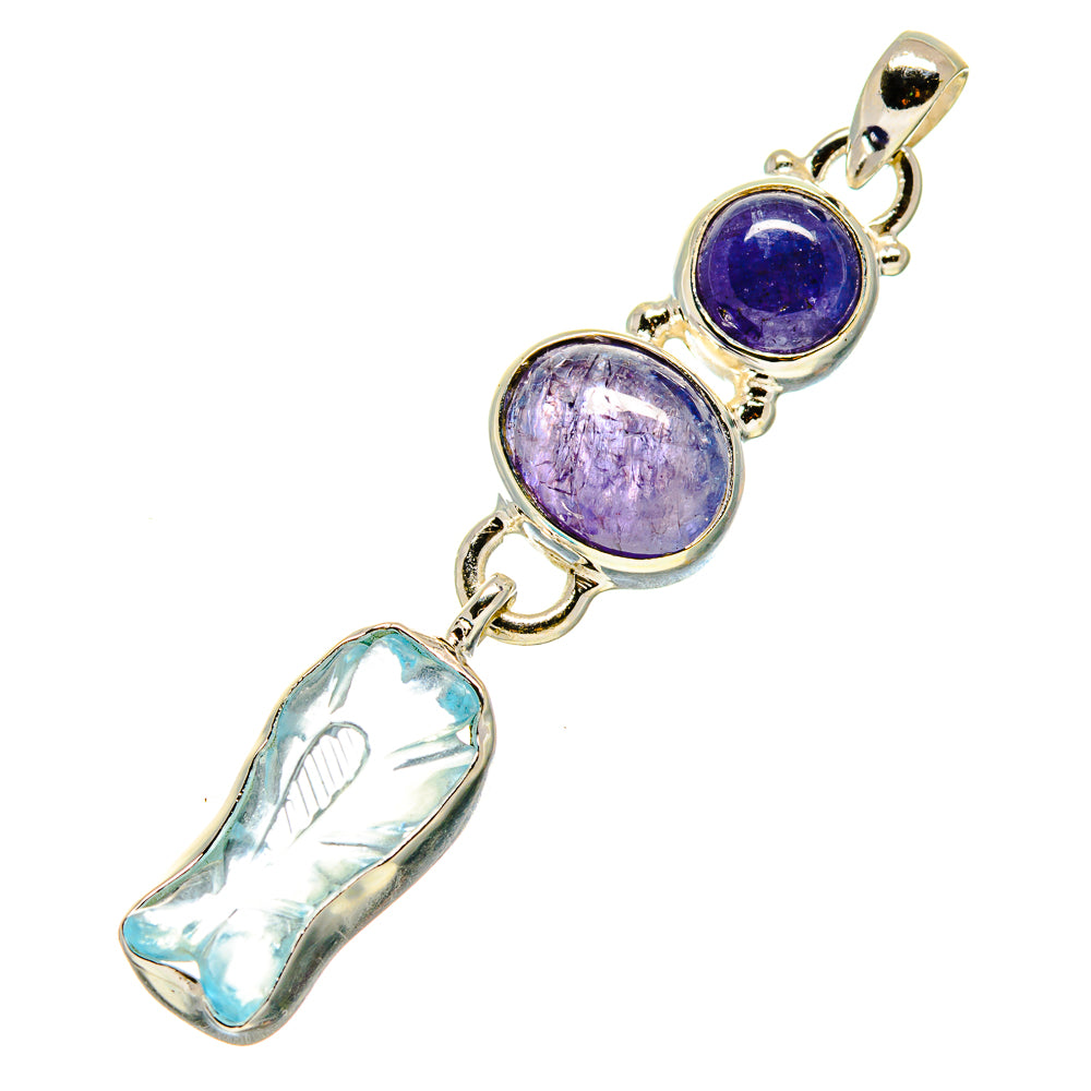 Aquamarine Pendants handcrafted by Ana Silver Co - PD757976