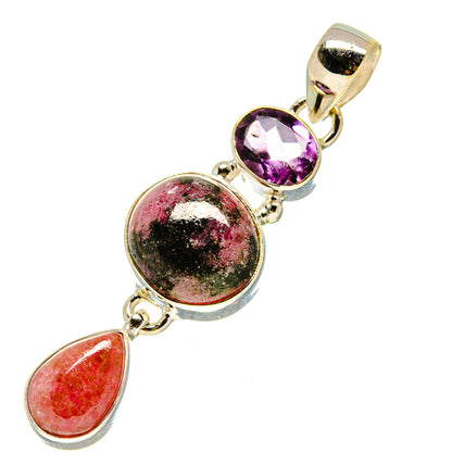 Rhodonite Pendants handcrafted by Ana Silver Co - PD757982