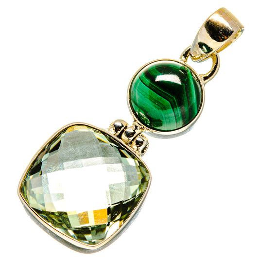 Green Amethyst Pendants handcrafted by Ana Silver Co - PD758001