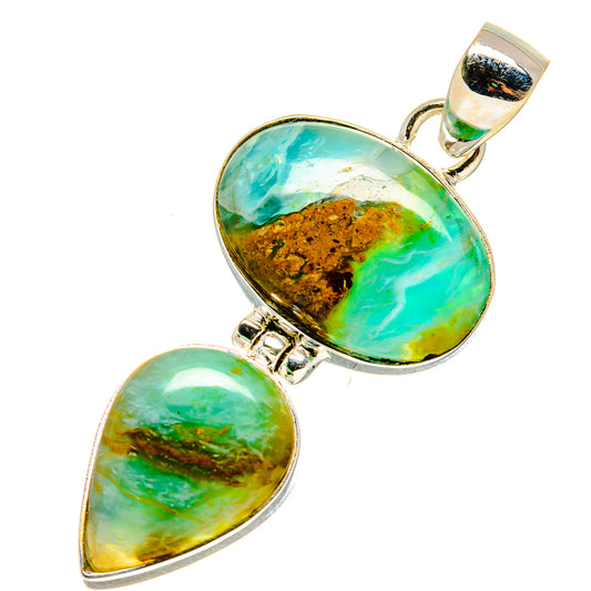 Peruvian Opal Pendants handcrafted by Ana Silver Co - PD758018