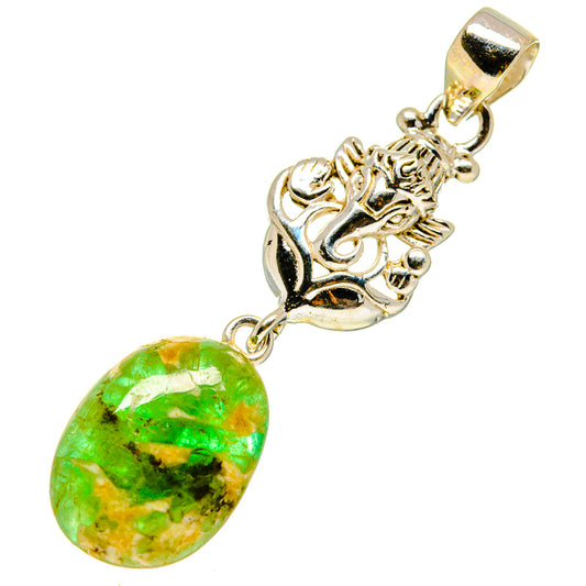 Australian Green Opal Pendants handcrafted by Ana Silver Co - PD758019
