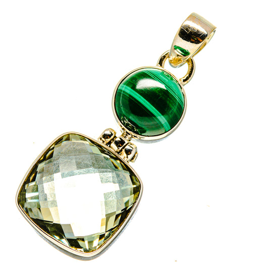 Green Amethyst Pendants handcrafted by Ana Silver Co - PD758045